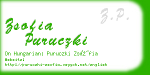 zsofia puruczki business card